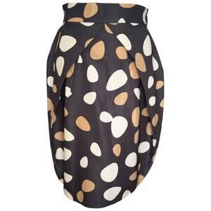 Gianfranco Ferre Cotton Silk Blend Polka Dot Mini Skirt Size 42 US 4